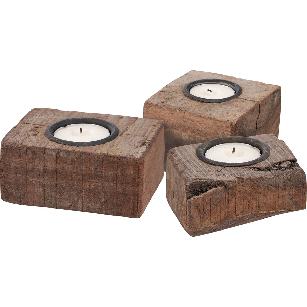 Wood Block Candle Holder