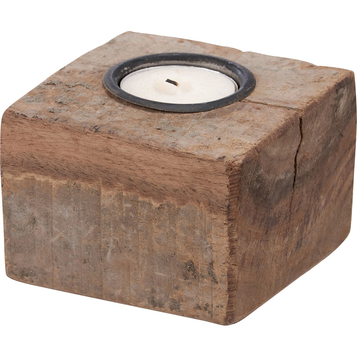 Wood Block Candle Holder