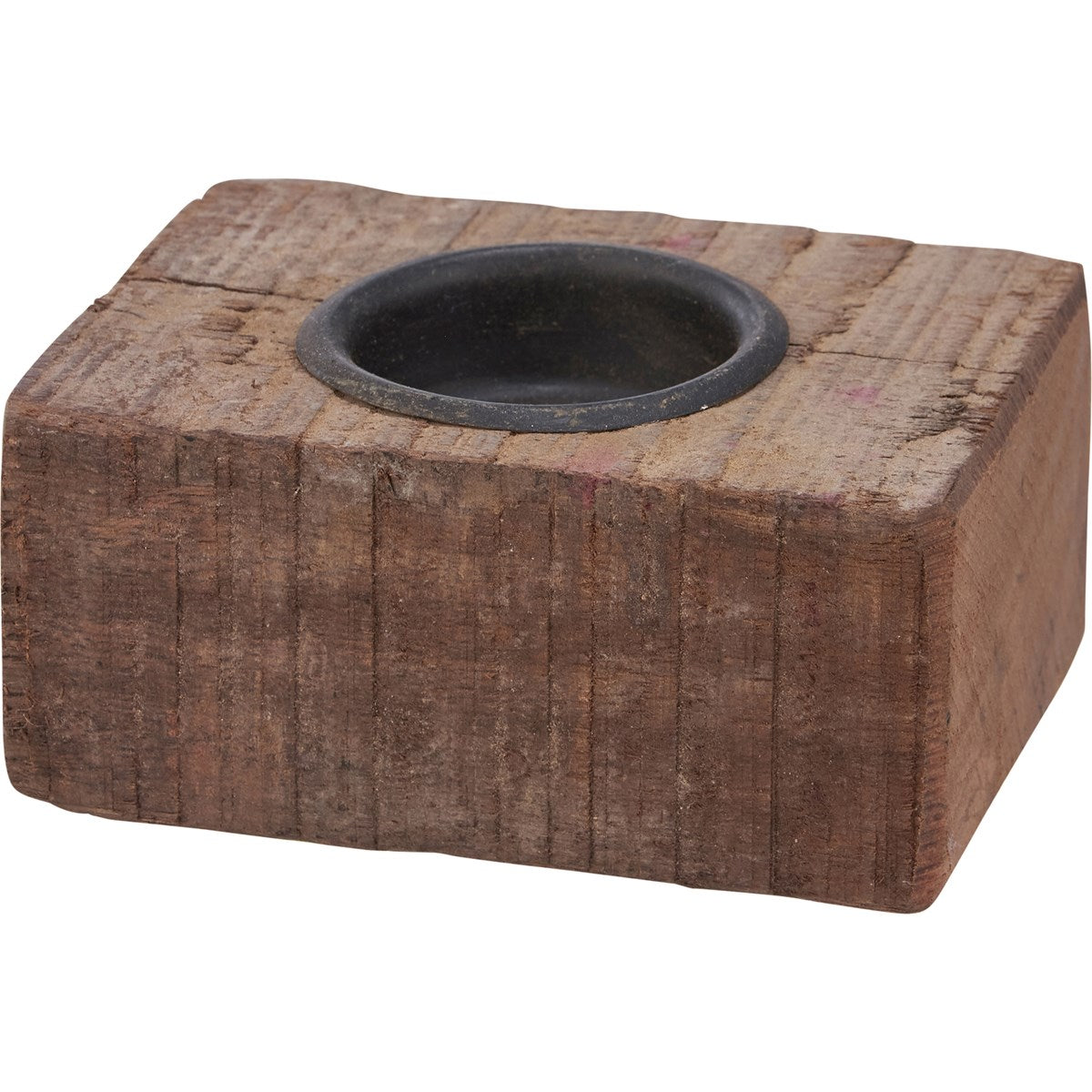 Wood Block Candle Holder