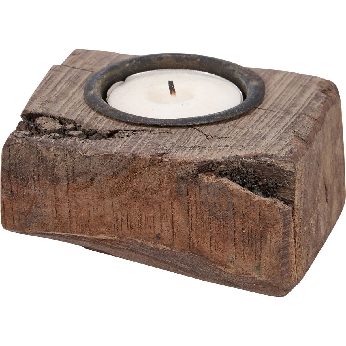 Wood Block Candle Holder