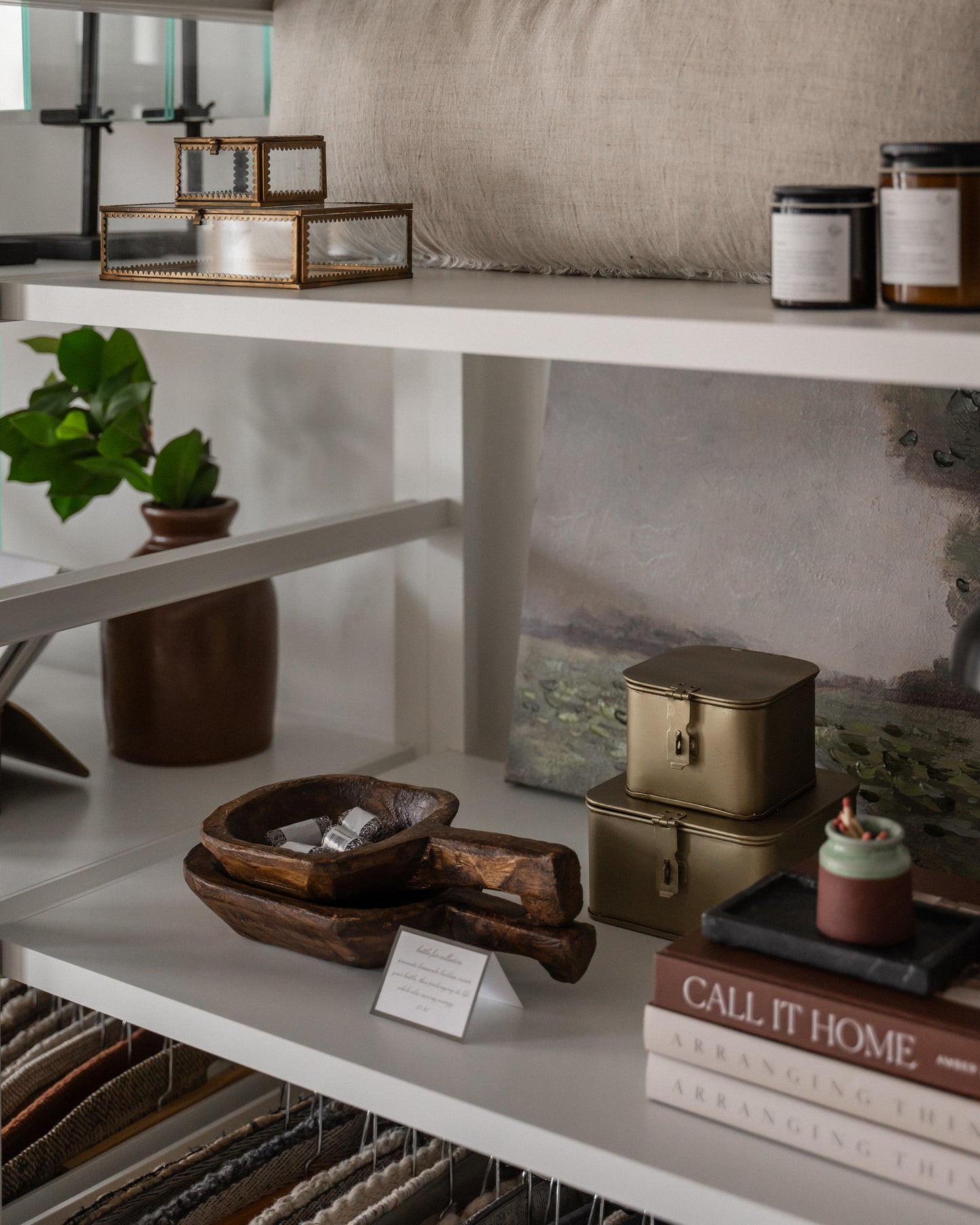 Small Scalloped Edge Brass and Glass Display Box