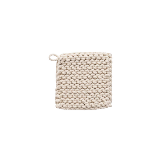 Crochet Pot Holder - Ivory