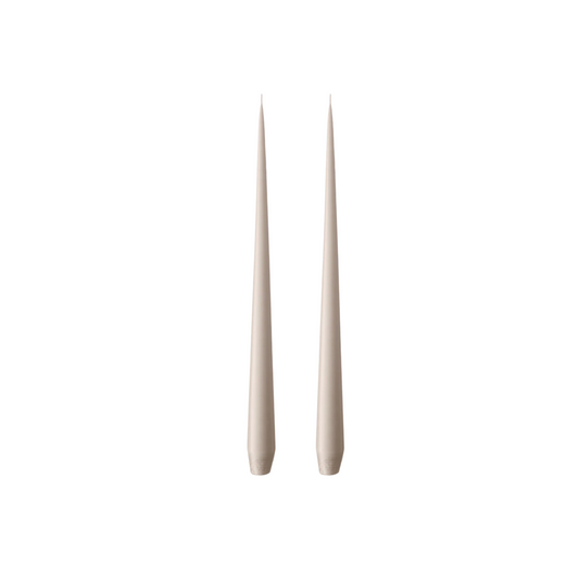 Linen Grey Taper Candle - Set of 2
