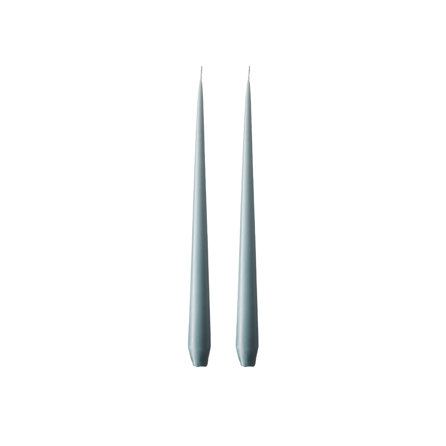 Steel Blue Taper Candle - Set of 2