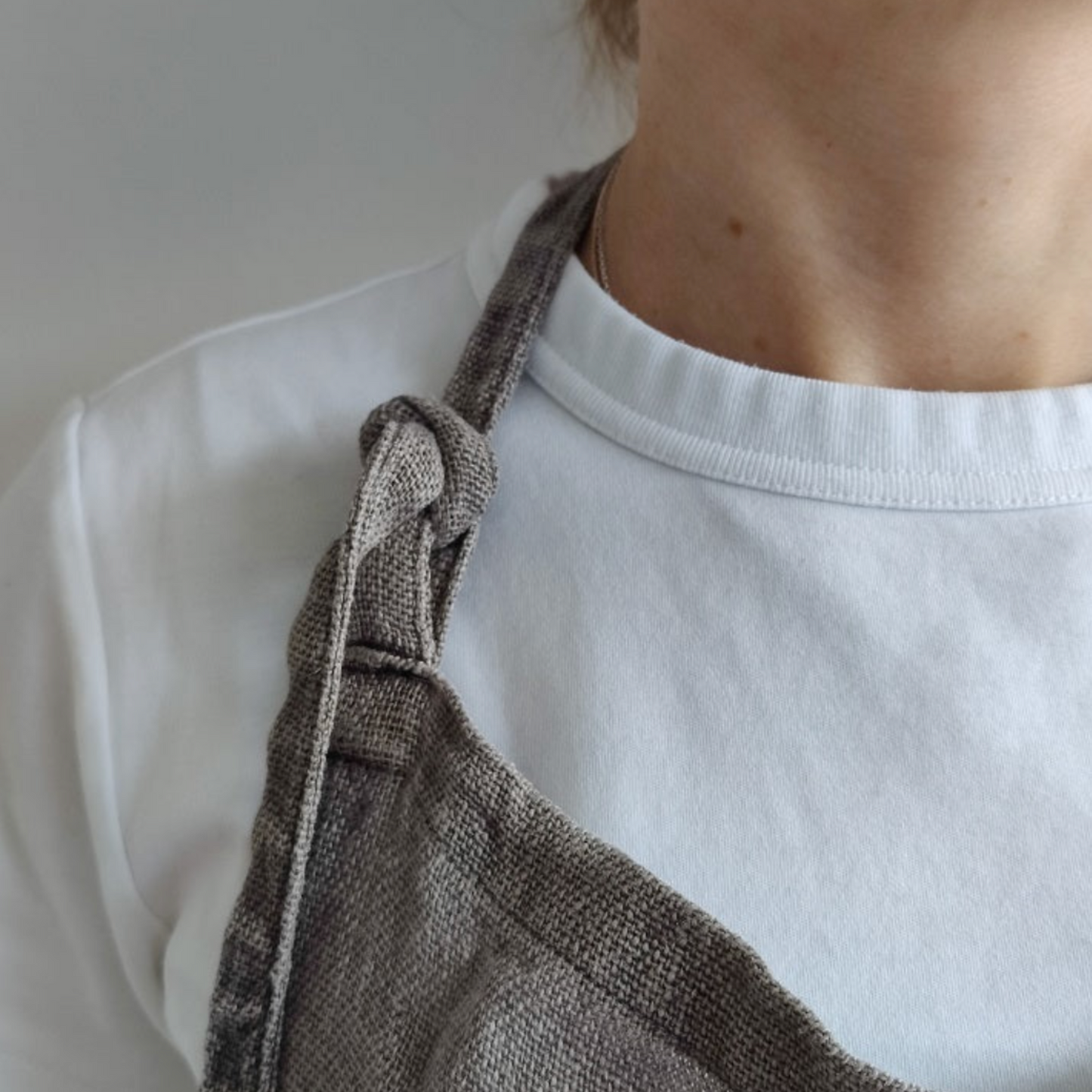 Linen Apron - Dark Grey