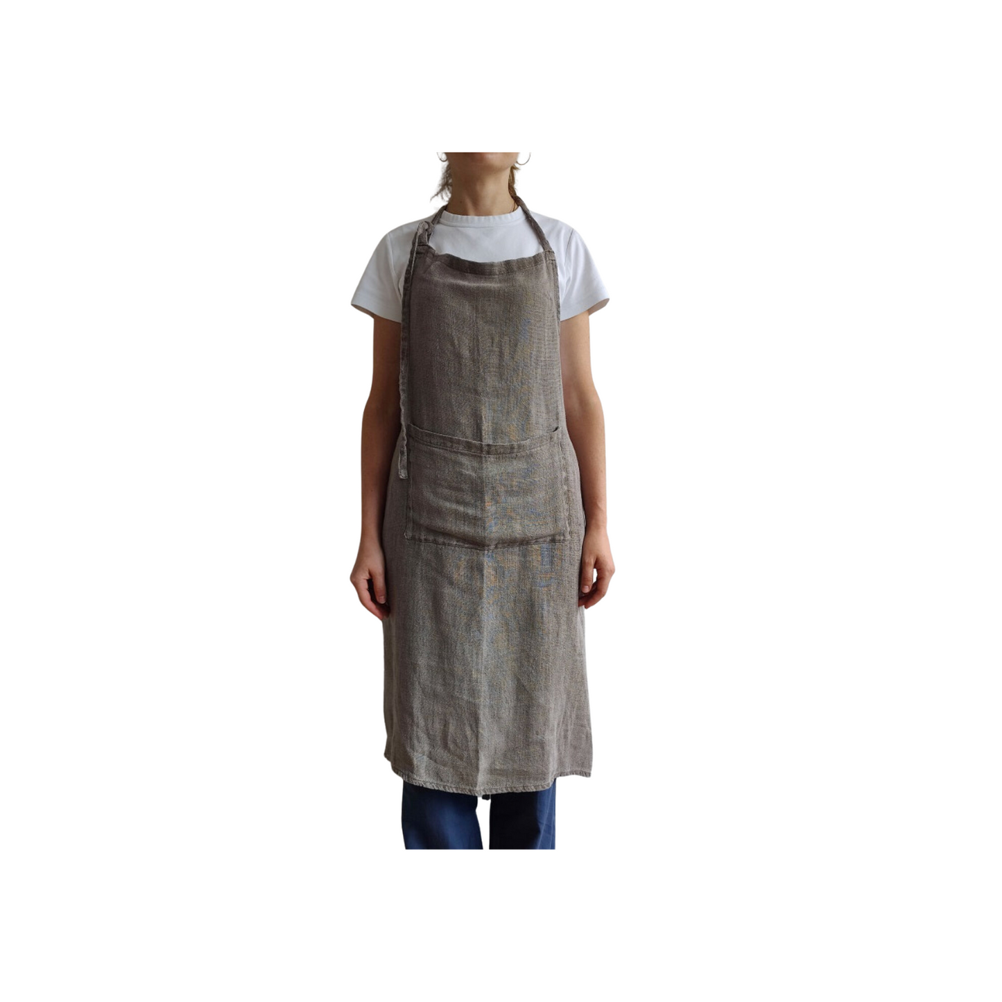 Linen Apron - Dark Grey