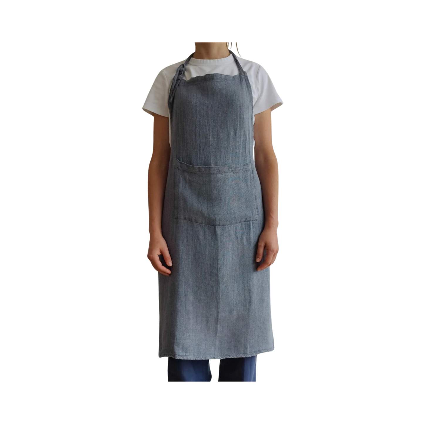 Culinary Linen Apron - Ocean Grey