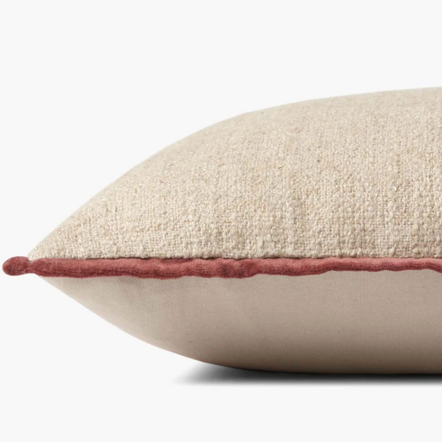 Aveline Pillow - Ivory/Wine