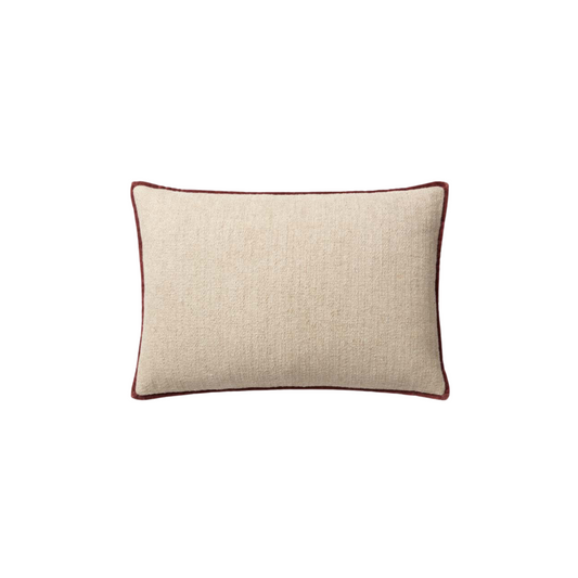 Aveline Pillow - Ivory/Wine