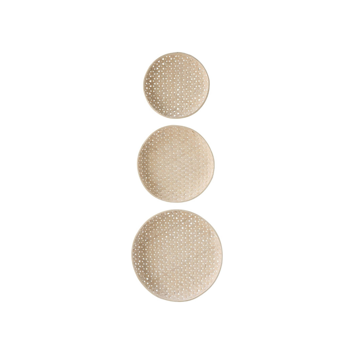 Round Woven Wall Baskets S/3