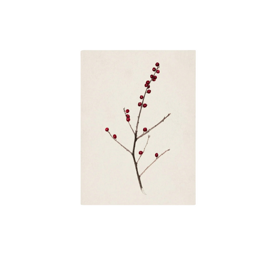 Vintage Art Print - Berry Branch