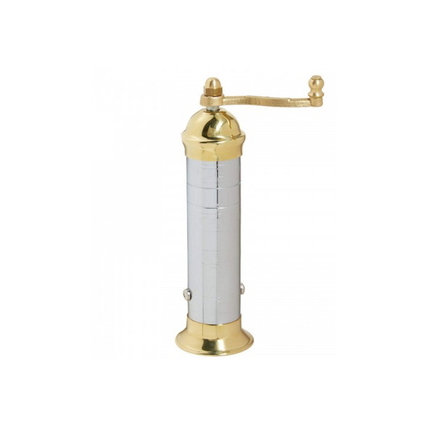 8" Brass and Chrome Salt Mill