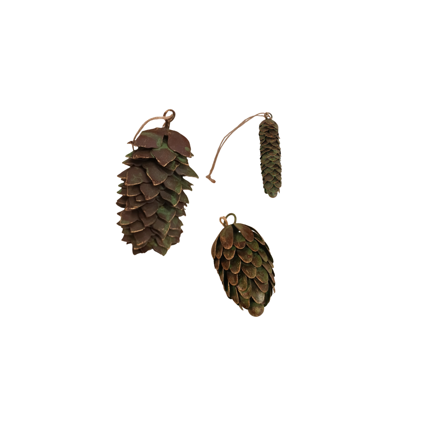 Burnished Pinecone Ornaments