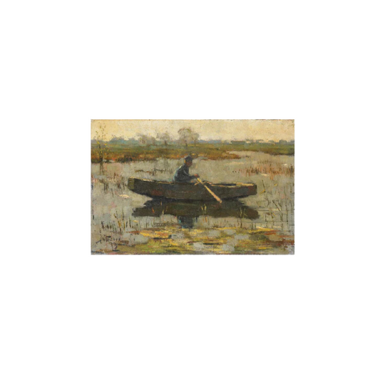 Vintage Art Print - Canoe
