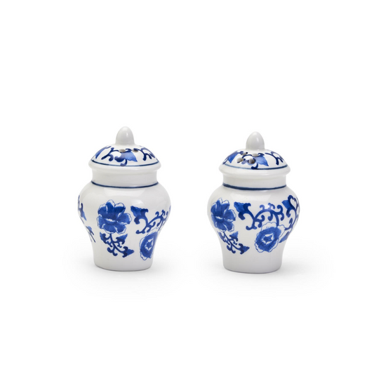 Miniature Chinoiserie Salt and Pepper Set