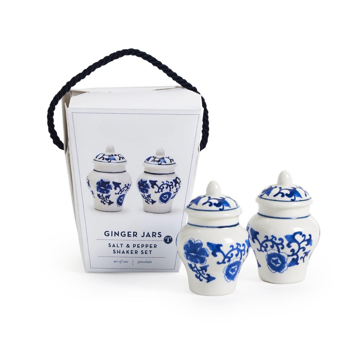 Miniature Chinoiserie Salt and Pepper Set