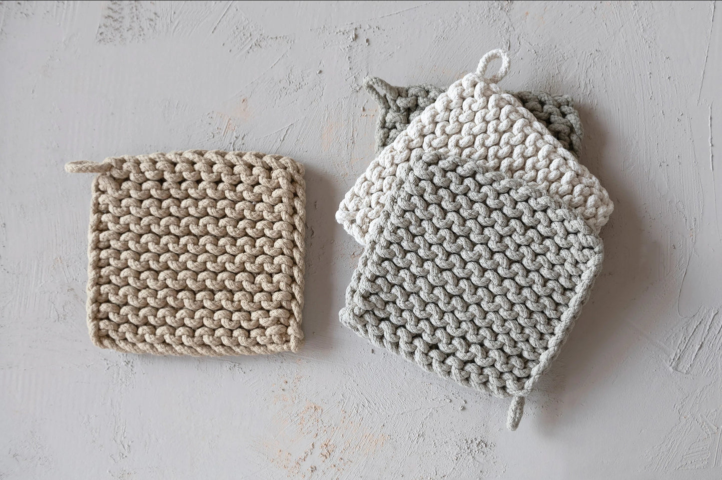 Crochet Pot Holder - Ochre