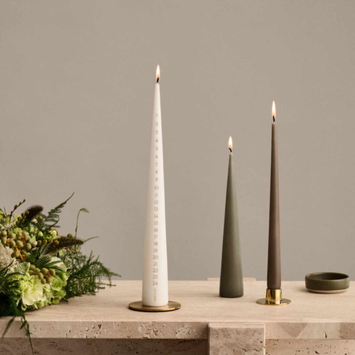 Candle Plate - Matte Gold