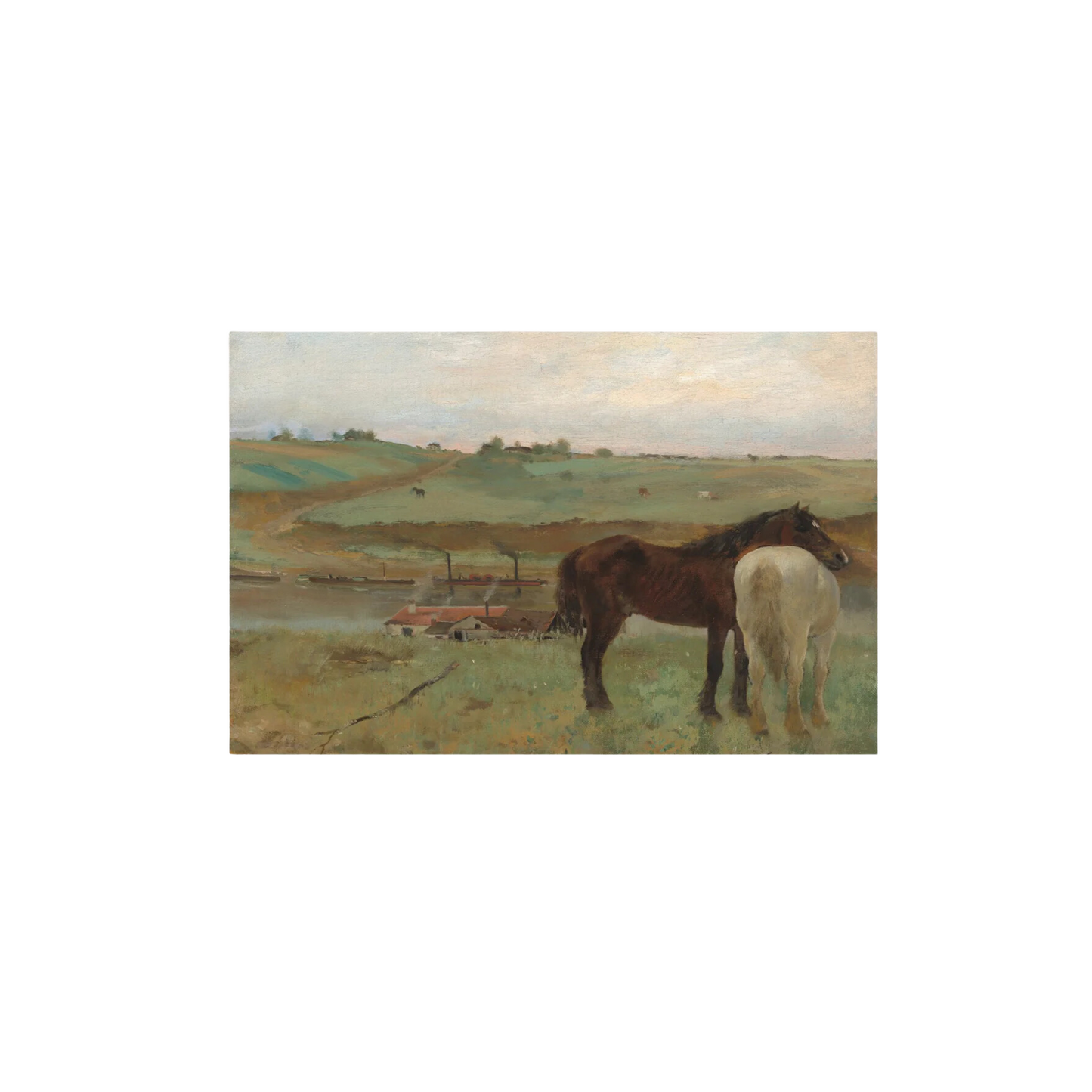 Vintage Art Print - Horses