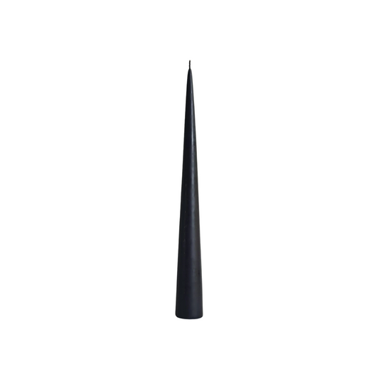 Large Cone Candle - Raw Black