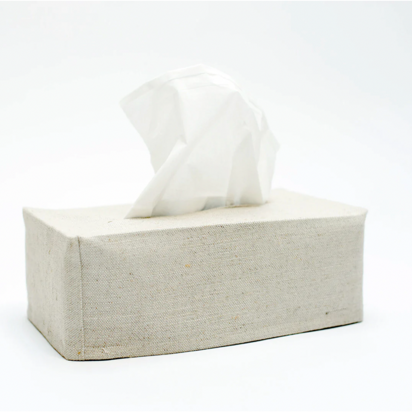 Linen Tissue Box Cover - Oatmeal