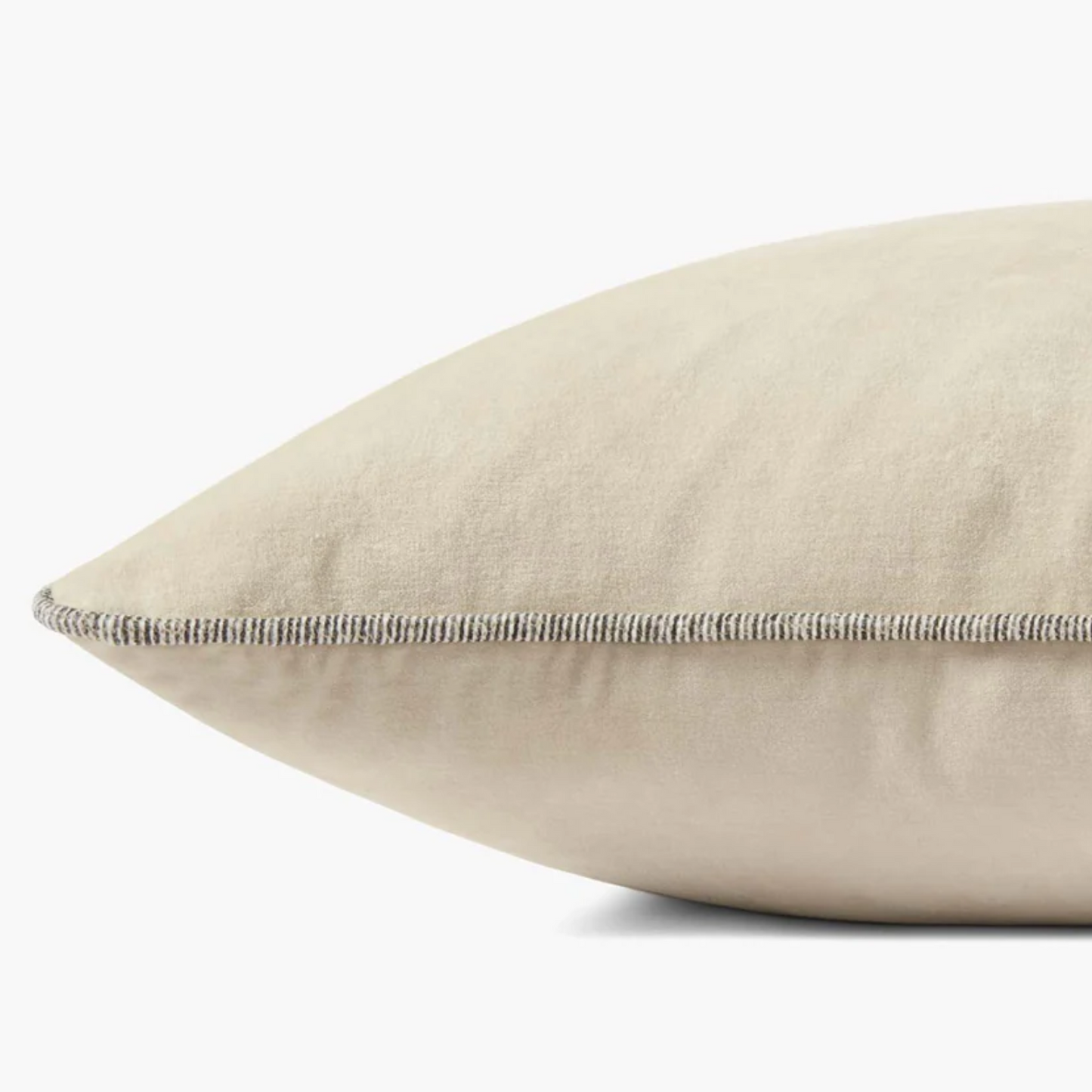 Liza Velvet Pillow - Ivory