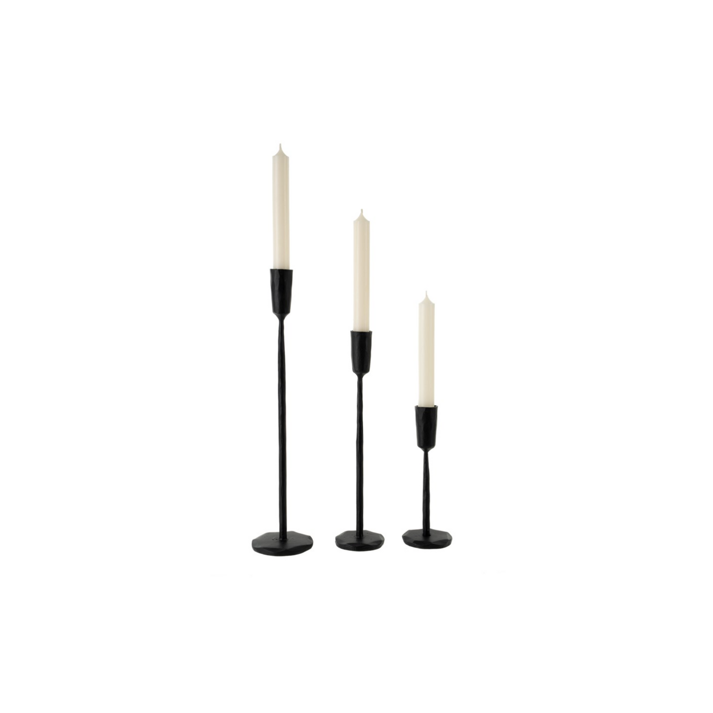 Luna Forged Candlestick - Black