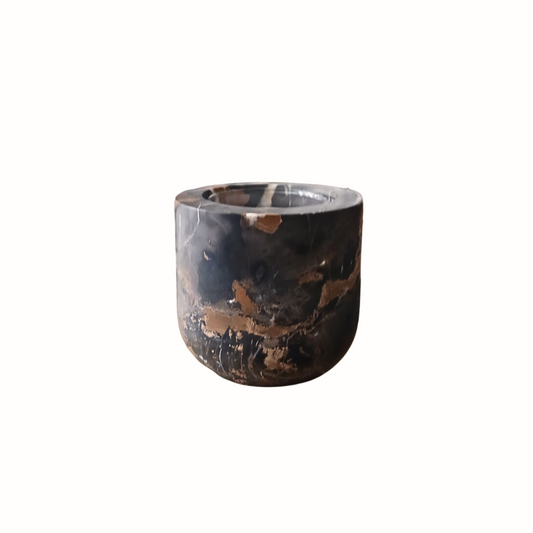 Portoro Marble Candle Vessel