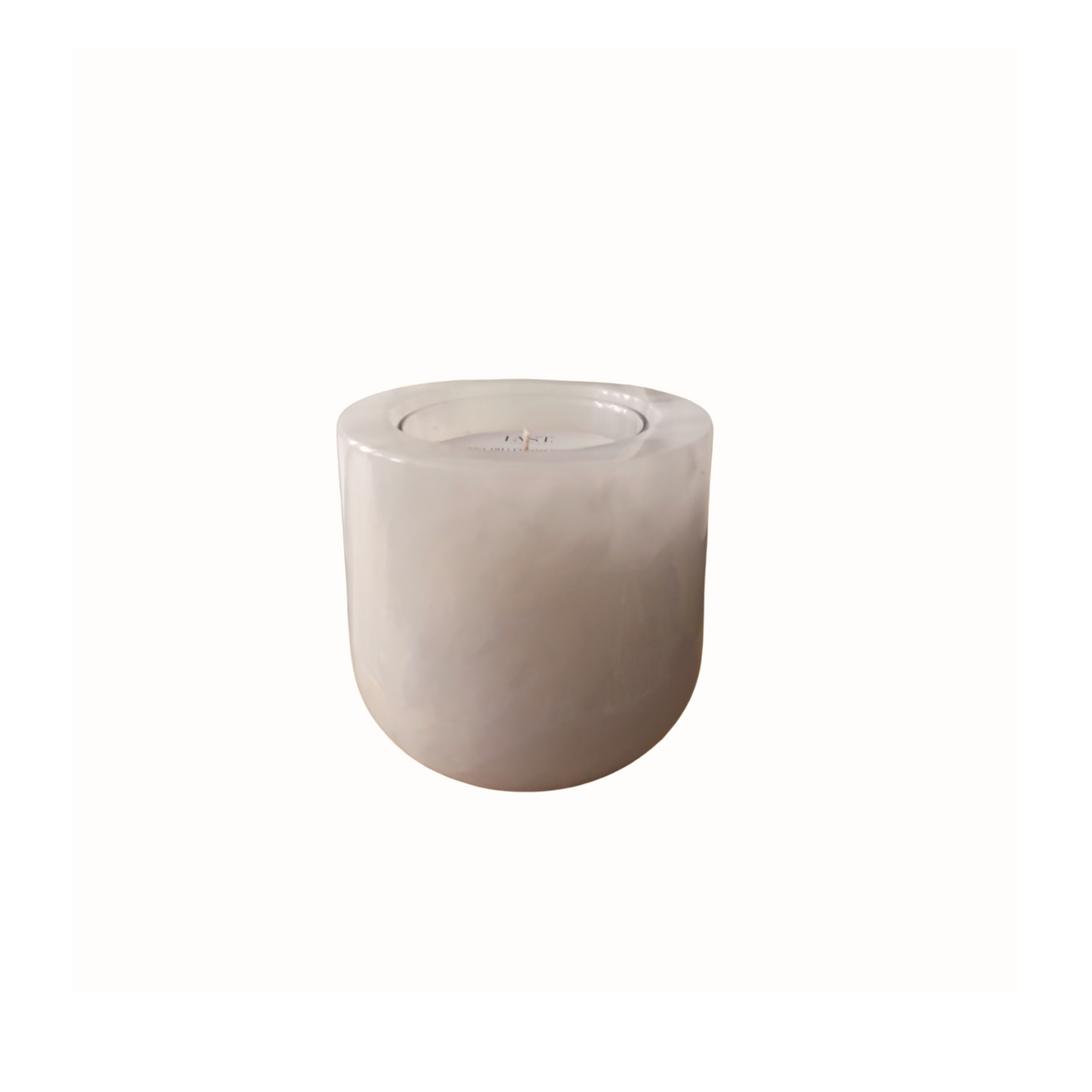 White Onyx Candle Vessel