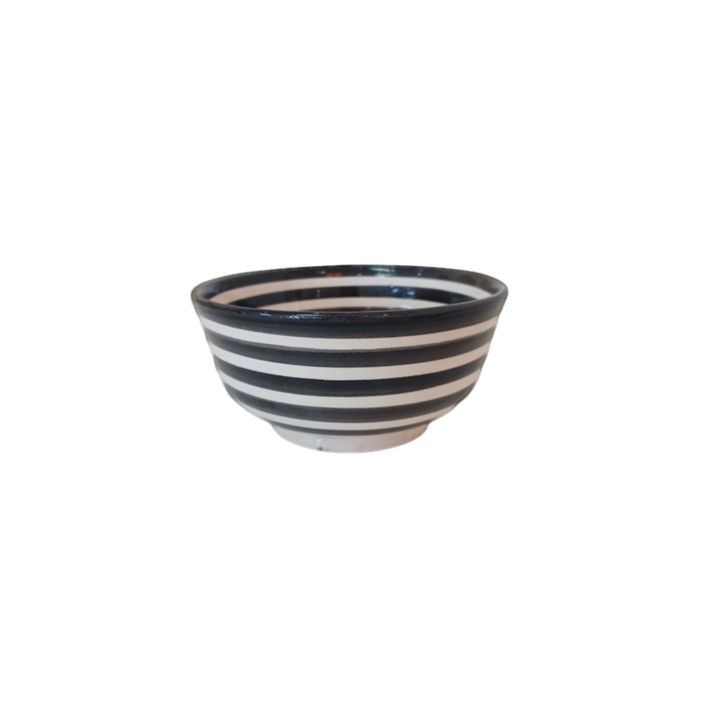 Moroccan Striped Bowl - Black