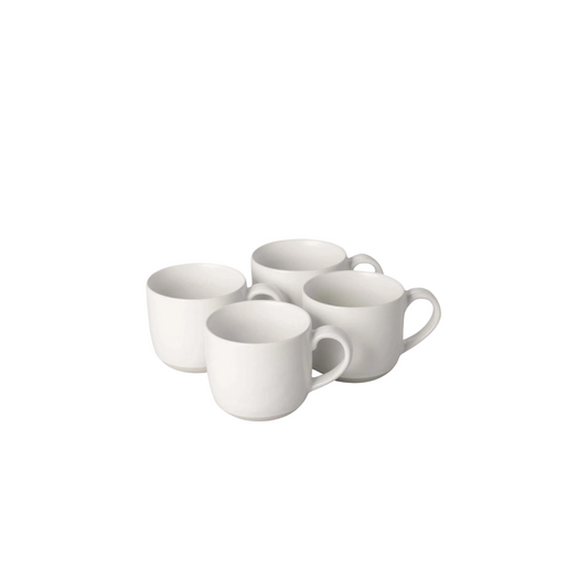 Set of 4 Mugs - Cloud White
