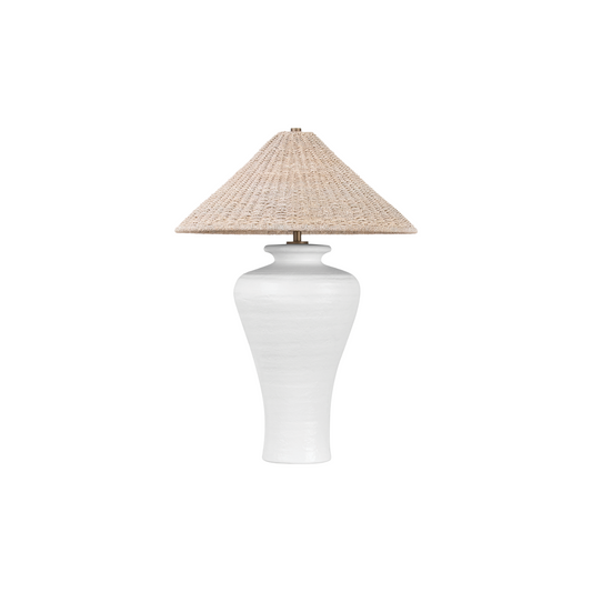 Pezante Table Lamp - Patina Brass/Ceramic White Loft
