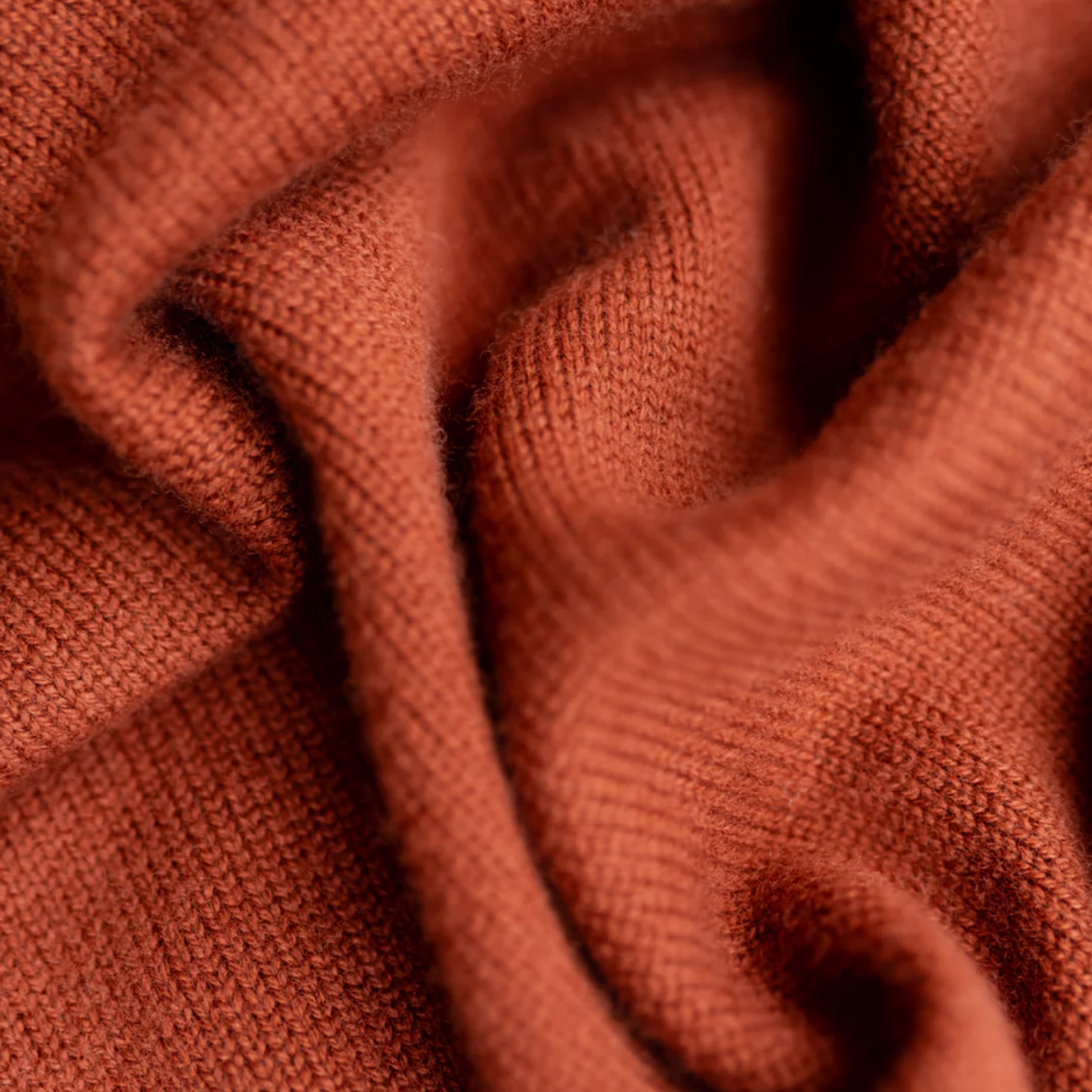 Merino Wool Triangle Scarf - Rust