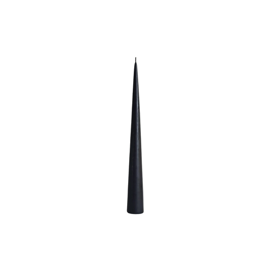 Small Cone Candle - Raw Black