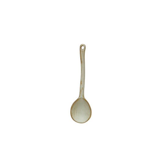 Stoneware Spoon - White