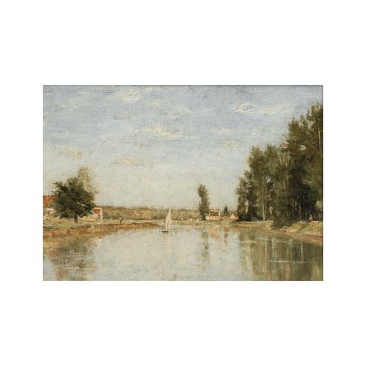 Vintage Art Print - Lakeside