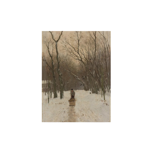 Vintage Art Print - Winter Path