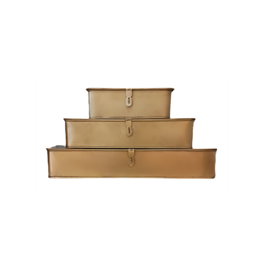 Brass Rectangle Decorative Metal Boxes