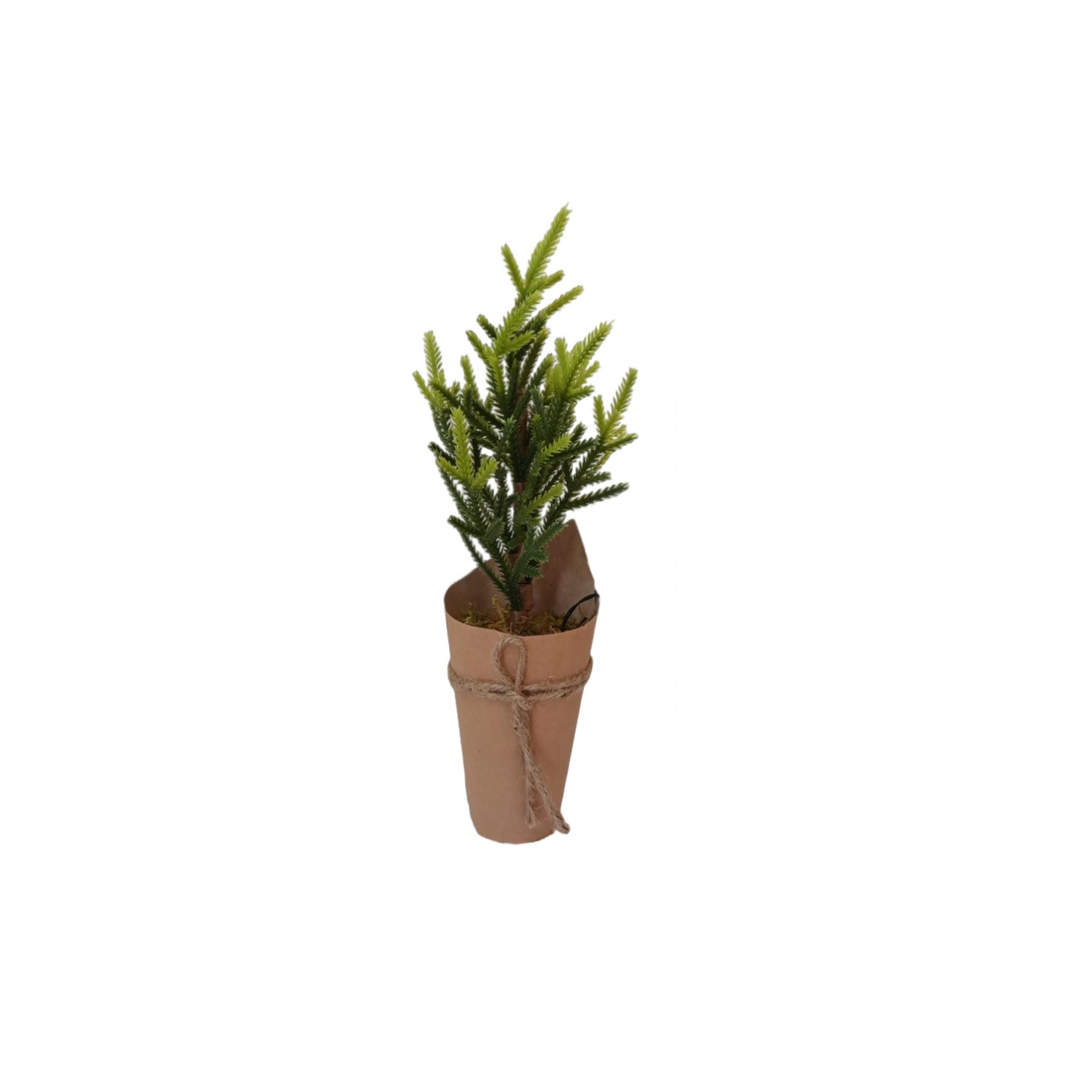 Faux Tree in Paper Wrapped Pot