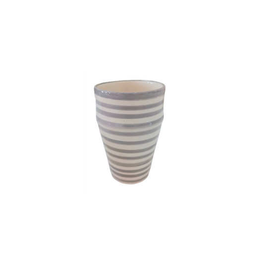 Moroccan Striped Cup - Light Grey