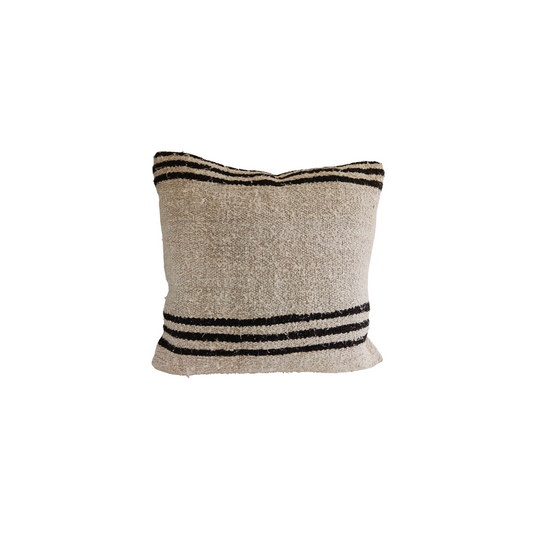 Vintage Kilim Pillow - Brown Stripe